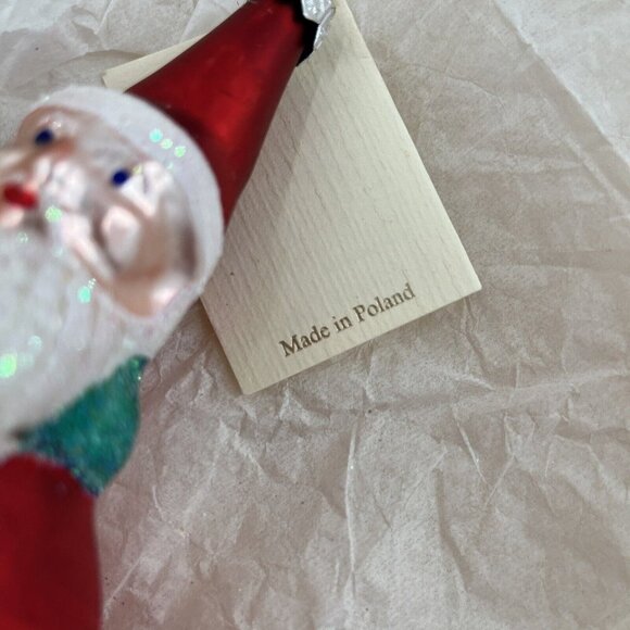 Patricia Breen Ornament Glass Santa Claus Roly Poly Rare Hand Blown Vintage 90's - Picture 7 of 8
